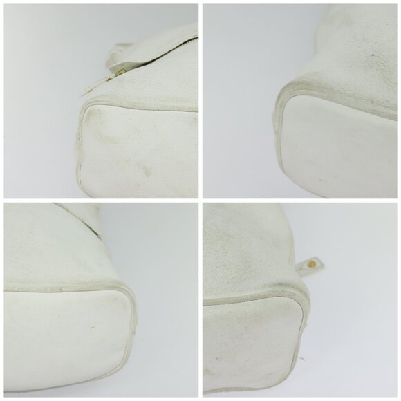 CELINE Shoulder Bag Leather White Auth fm4520 - Picture 13 of 14